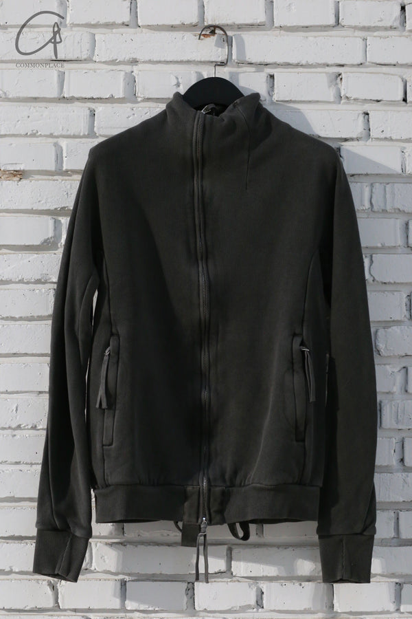 Boris Bidjan Saberi 24 autumn and winter zipper jacket Spanish handmade ZIPPER1.1-FTT00008-DARK GREY